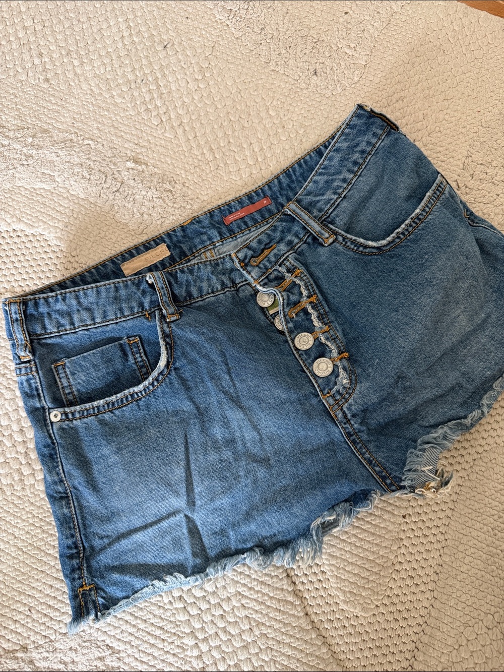 Women's Pilcro Denim Button-Front Shorts
